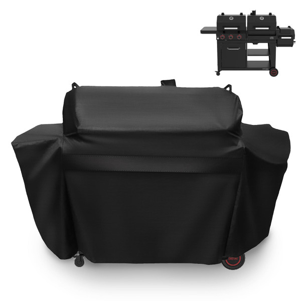 Grill Cover for Nexgrill Oakford 1150 Pro 3-Burner Propane Gas and Offset Charcoal Smoker Combo Grill, Waterproof UV Resistant Nexgrill Oakford 1150 Pro Grill 810-0072 Cover