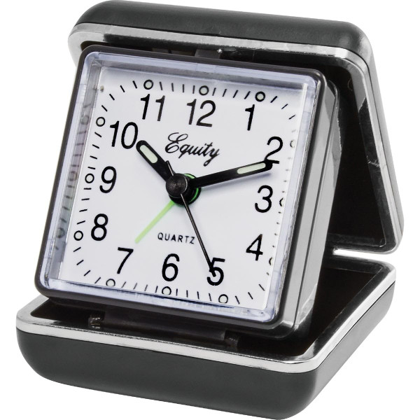 Equity 20080 Quartz Analog Fold-Up Travel Alarm Clock