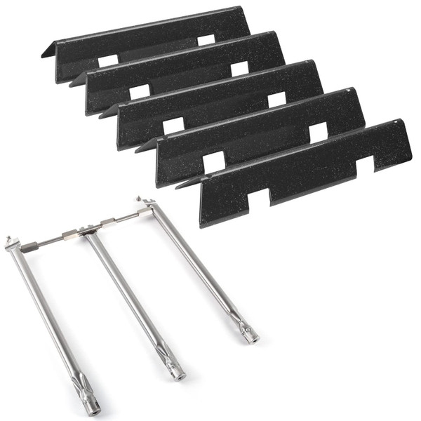 7636 Flavorizer Bars and 69787 Grill Burner Replacement Parts for Weber GS4 Spirit II & I E/S-310 E/S-320,Spirit S315,15.3'' Flavorizer Bars and Burner Tube Kit for Weber Spirit 310 Series Grill Parts