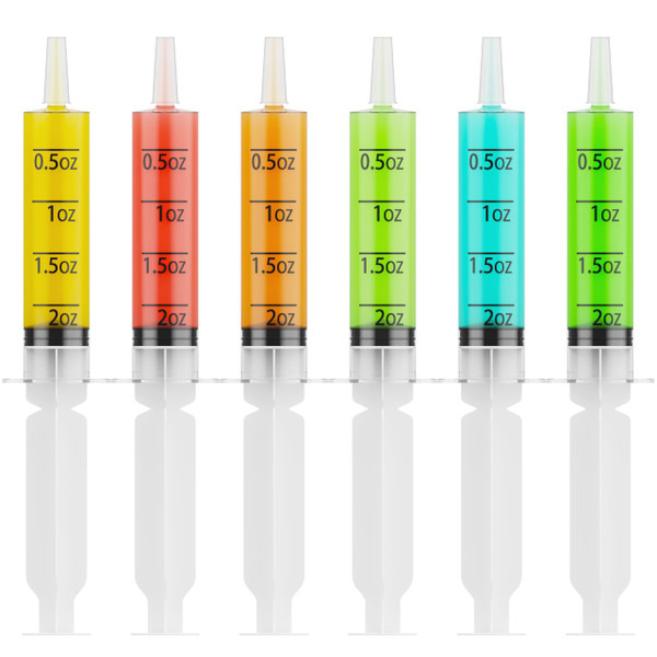 JOLLY PARTY 40 Pack Jelly Shot Syringes, 2 oz Jelly Shot Syringe With Caps, Reusable Plastic Syringe for Jelly Shot, Halloween Jelly Shot Syringes for Party, Christmas, Thanksgiving