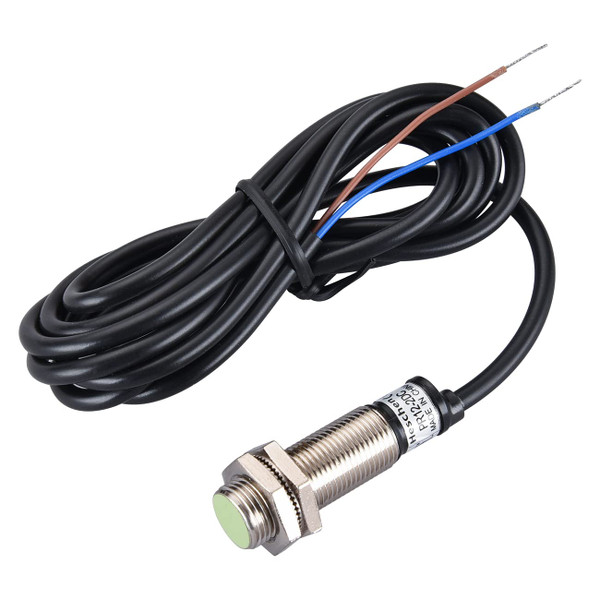 Heschen M12 Inductive Proximity Sensor Switch PR12-2DC Cylindrical Type Detector 2mm DC12-24V 2-Wire NC(Normally Closed) CE