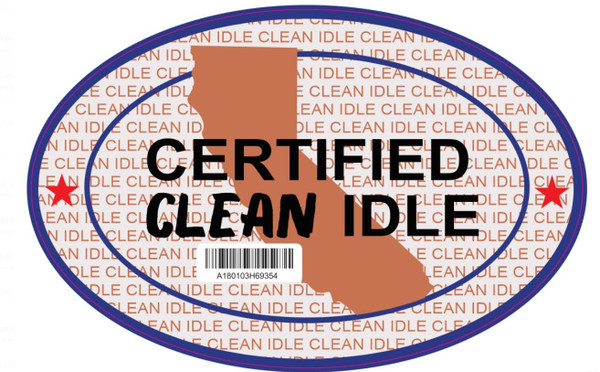 USSZ Certified Clean Idle Sticker Decal for Trucks | Size: 4" x 6" **This is not Holographic**