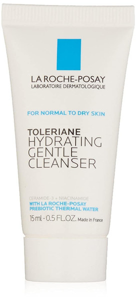 La Roche-Posay Tolerance Hydrating Gentle Face Wash Cleanser for Normal to Dry Sensitive Skin, 0.5 Fl Oz