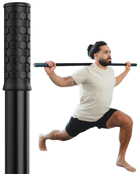 Mobility Mentor Yoga Stick - Mobility Stick - Large Bamboo Exercise Stick for Stretching - Workout Stick - Posture Corrector Stick Mobility - Yoga Bar - Stretch Stick for Fitness - Physical Therapy