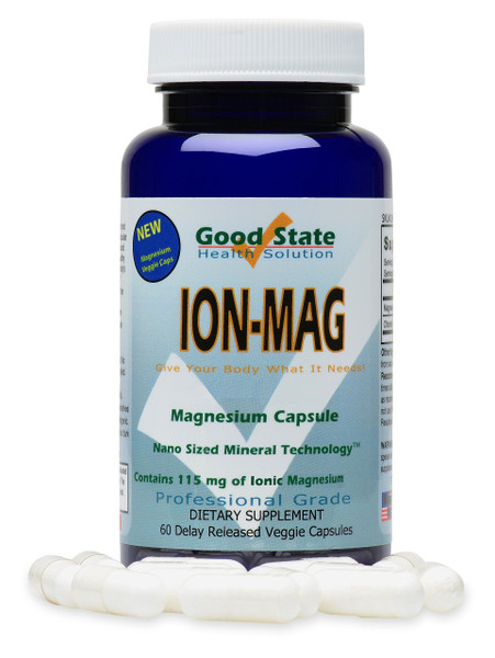 Good State| ION-MAG | Ionic Magnesium | Nano Sized Mineral Technology | Supports Healthy Breathing & Cardiovascular Health | 115 mg per Serving | 60 Capsules