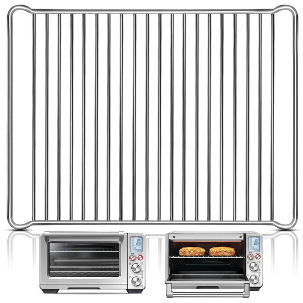 GCQ Smart Oven Rack for Breville Air Fryer Countertop Oven BOV900BSS, 16''*12'' Stainless Steel Air Fryer Accessories Replacement Parts Roasting Steamer Grill Racks Baking Tray, Dishwasher safe