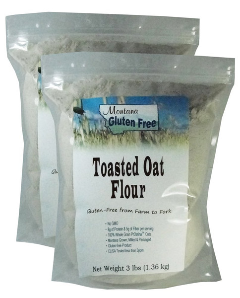 Gluten Free Toasted Oat Flour - 2 Pack of 3 Pound Bags