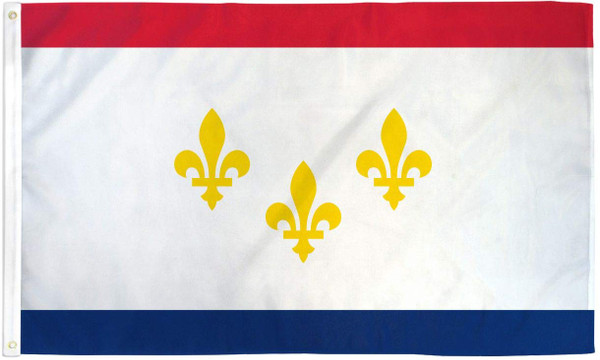 New Orleans Louisiana Flag Polyester 3 x 5 Foot 3x5 Mardi Gras Fleur de Lis
