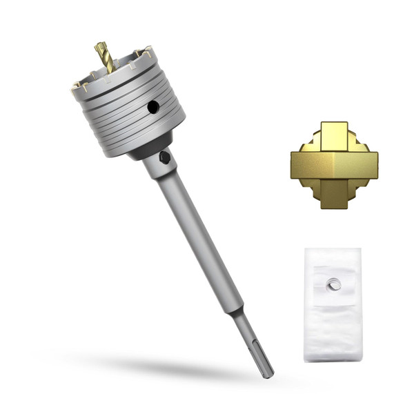 METOTY 2-3/4" Concrete Hole Saw,70mm Masonry Hole Saw, with 220mm SDS Plus Shank Connecting Rod for Concrete Brick Cement Stone Wall Drilling Home Improvement