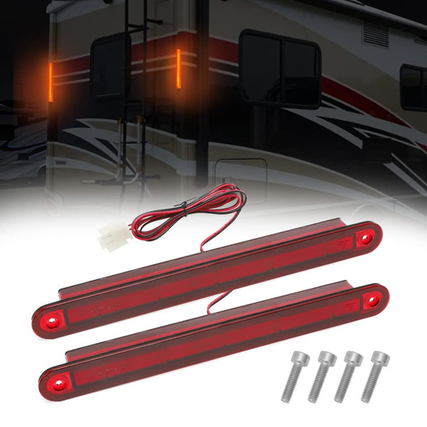 Alpha Rider 2PCS For Winnebago Navion View Tour RV Camper 12" ATC LED Stop Brake Light Replaces 151076-01-000,Water Resistant & High Brightness Design For Rain, Snow, Fog & Night