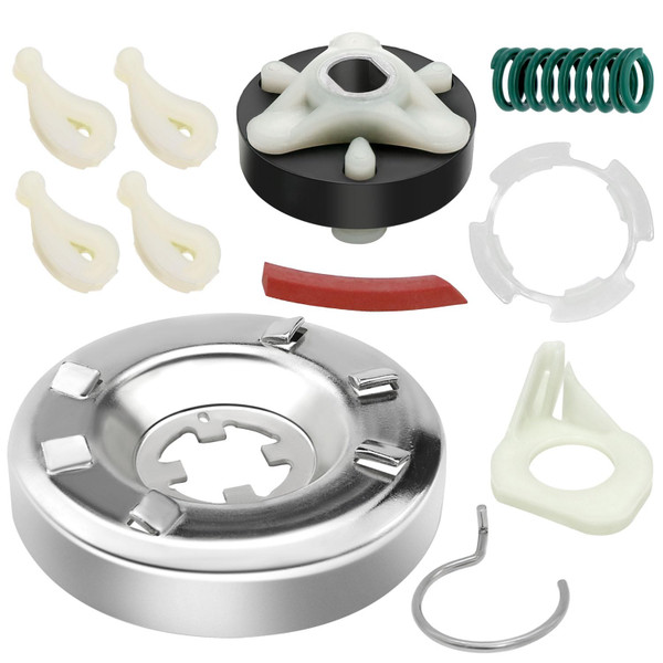 2025 Upgraded 285785 Washer Clutch Assembly Kit & 285753A Motor Coupling Kit & 4pcs 80040 Washer Agitator Dogs by Beaquicy - Fit for Kenmore Whirlpool Roper Washer - Replace 285331, 3351342, 3946794