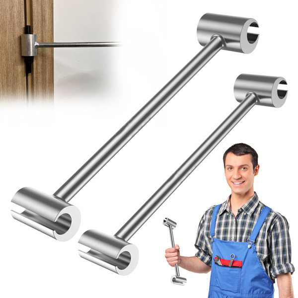 Door Hinge Adjustment Tool, Hinge Hole Adjustment Wrench, Adjustable Door Hinge Spanner, Upgraded Steel Double-Ended Door Hinge Repair Wrench, Hinge Repair Tool for Various Door Hinge Gaps