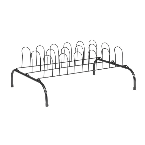 Household Essentials 9-Pair Metal Wire Shoe Rack, Black