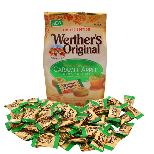 Werther's Original Limited Edition Caramel Apple Hard Candies, Individually Wrapped Pieces, 8.57 Ounces