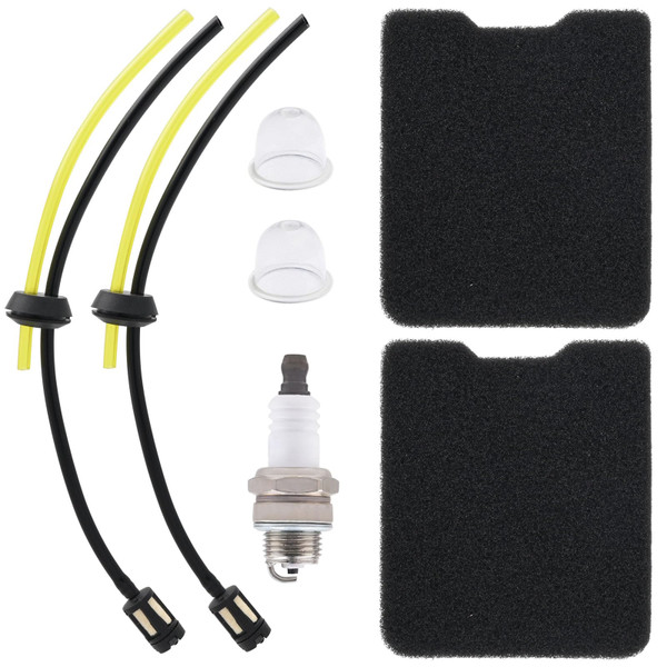 FitBest Air Filter Fuel Line Kit Primer Bulb For Husqvarna 145BT 155BT 145BF Leaf Blowers