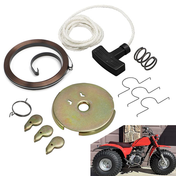 12-3191 for Honda ATC 200 Recoil Pull Rope Start Starter Rebuild Assembly 90 110 185 185S 200 200E 200S 1970-1985