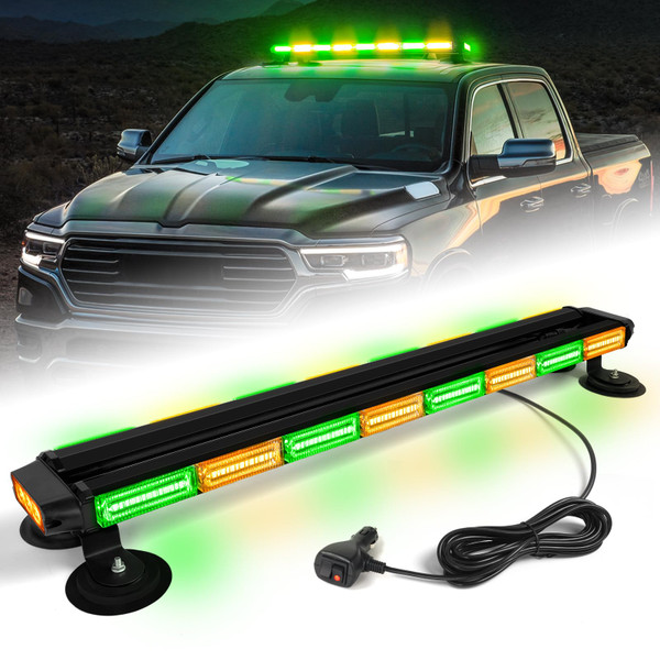 LRTER 34inch 166 LED Emergency Rooftop Strobe Lights Bar Flashing Safety Traffic Advisor Warning Hazard Snow Plow Light W/Magnet Base for Work Trucks Vehicles Construction Tow Pickup Amber Green LRTER 34inch 166 LED Emergency Rooftop Strobe Lights Bar Flashing Safety Traffic Advisor Warning Hazard Snow Plow Light W/Magnet Base for Work Trucks Vehicles Construction Tow Pickup Amber Green