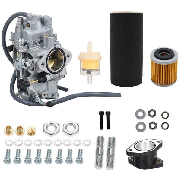JIK Carburetor + Intake Manifold + Filter for Yamaha Warrior YFM350X 1987-2004 Wolverine 350 YFM350FX 4x4 1995 1UY-14101-00-00 JIK Carburetor + Intake Manifold + Filter for Yamaha Warrior YFM350X 1987-2004 Wolverine 350 YFM350FX 4x4 1995 1UY-14101-00-00