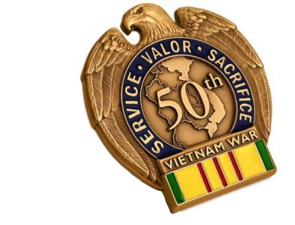 Vietnam War 50th Anniversary in-Theater Veteran Commemorative Insignia Pin