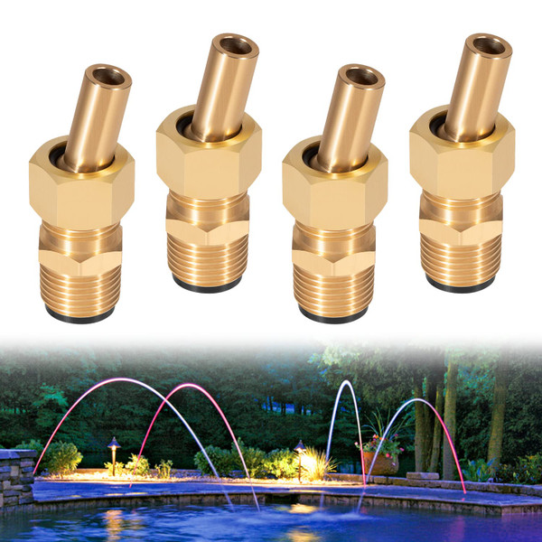 usvehj Swimming Pool Spa Brass Deck Jet Nozzle 590041 R0560400 Replacement for Zodiac Deck Jet Water Design-1/2 NPT (4-Pack)
