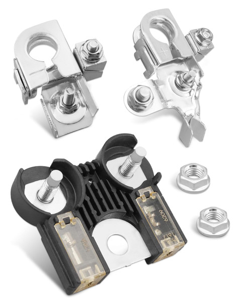 ANODZU AL3Z-14526-AA BFT & BT4Z-14450-AA Battery Terminal Clamp and Battery Fuse Terminal Fit for Ford F-150 F150 2011-2014, Positive & Negative