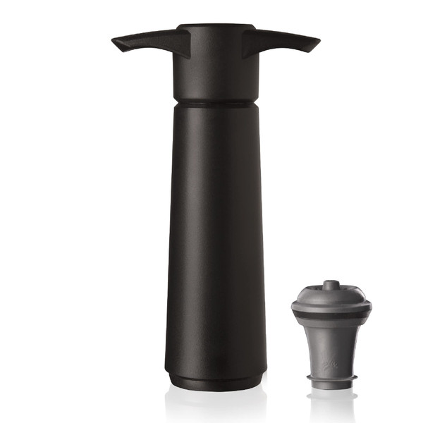 no name Vacu Vin Wine Saver Pump with 1 x Vacuum Bottle Stopper - Black