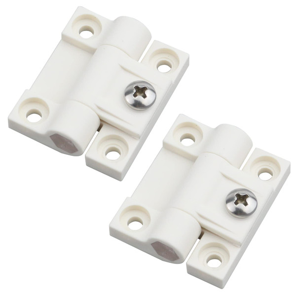 Antrader 2 Pack 43mmx36mm 4 Countersunk Holes Plastic Adjustable Torque Position Control E6-10-301-20 Series Hinge White Door Hinges