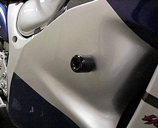 i5 BLACK NO-CUT FRAME SLIDERS for Suzuki Hayabusa 1999-2007