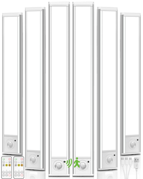 AMETHEUS 74LED Rechargeable Under Cabinet Lighting Wireless,6Pack Motion Sensor Light Indoor Battery Operated,3 Color Temps&Dimmable Closet Lights with Remote,Under Counter Lights for Kitchen,Stairs AMETHEUS 74LED Rechargeable Under Cabinet Lighting Wireless,6Pack Motion Sensor Light Indoor Battery Operated,3 Color Temps&Dimmable Closet Lights with Remote,Under Counter Lights for Kitchen,Stairs