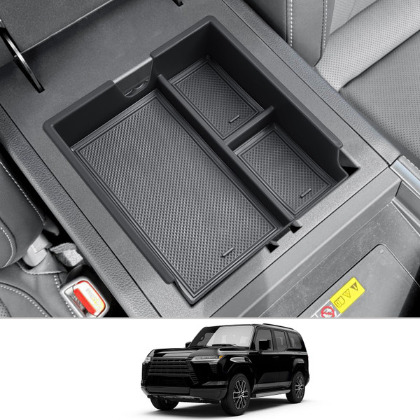 CDEFG for 2024 2025 2026 Lexus GX 550 Center Console Organizer 2024-2026 GX 550 Accessories Middle Console Organizer GX550 Armrest Storage Box(Not for Cool Box)
