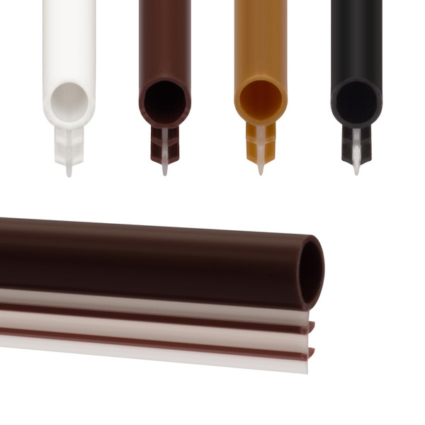 Window Weatherstrip Seal 1/4" Bulb Bubble Kerf Mount Bulb Gasket Window Weather Stripping Kerf - 4 Colors and 5 Length Options (25', Brown)