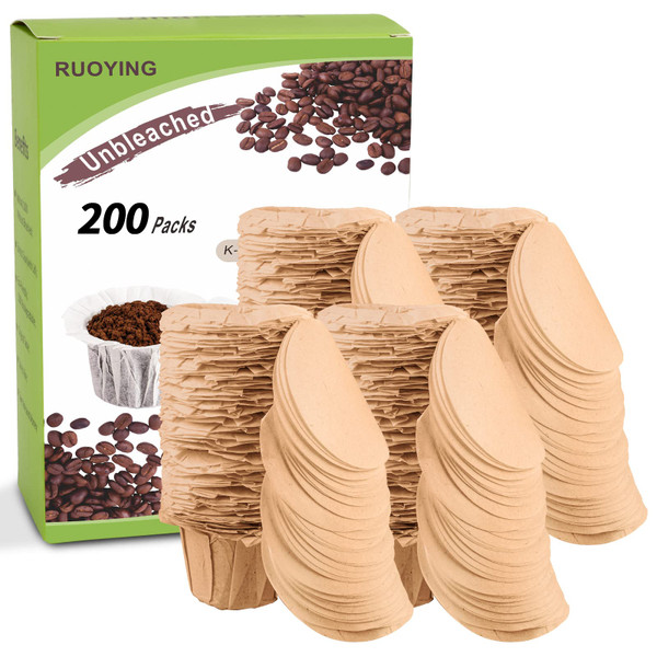 Unbleached K cup Disposable Paper Filters with Lid for Reusable K Cup Filters, K Cup Reusable Coffee Filters, Fits All Keurig Single Serve Filter Brands-1763503894