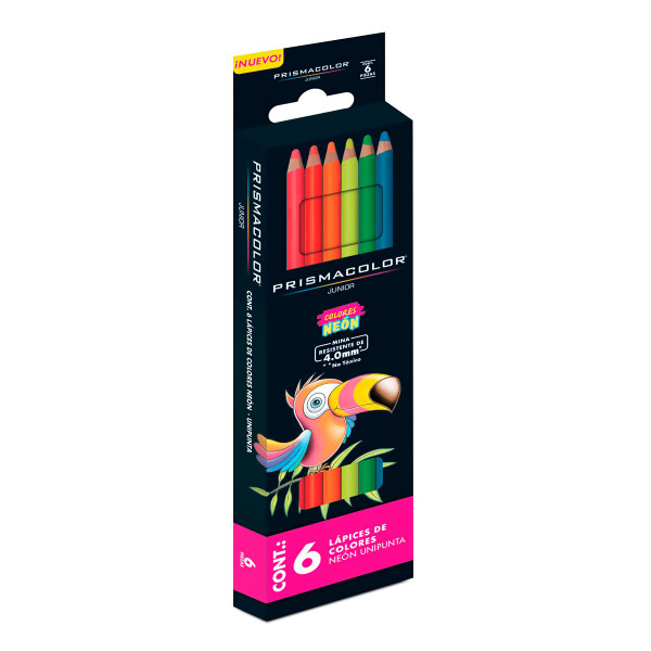 Prismacolor Neon Colored Pencils Set, 6 count, Junior 4.0mm Prismacolor Neon Colored Pencils Set, 6 count, Junior 4.0mm