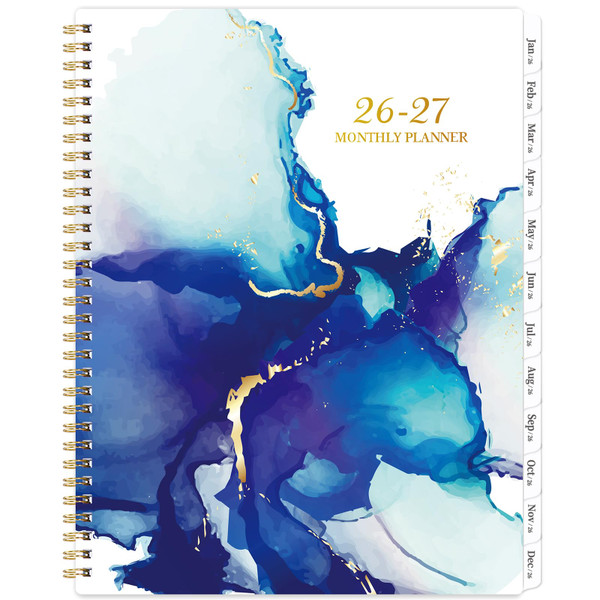 2026-2027 Monthly Planner/Calendar - January 2026 - December 2027, 9" × 11", 2 year calendar 2026-2027 monthly planner with Flexible Cover + Pockets - Waterink
