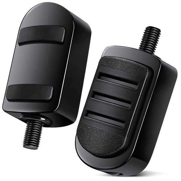 Benlari Heel Toe Shifter Pegs, Streamliner Front Rear Shift Lever Foot Pegs Fit for Harley All models 2008-later Touring Street Glide Road King Road Glide Trike FL Softail Dyna Sportster, Black