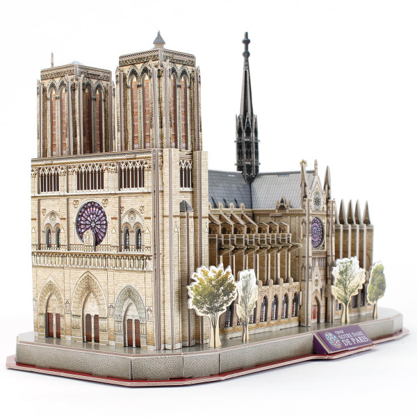 CubicFun 3D Puzzles for Kids Ages 8-10 - Notre Dame de Paris Gifts for 10 Year Old Girl Boy - Art STEM Projects for Kids Ages 8-12 - Classroom Desk Decorations, 128 Pieces