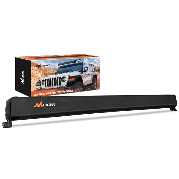Nilight LED Light Bar Cover 52 Inches Black Nylon Protective Sleeve Universal Fit Straight and Curved Bar Waterproof Dustproof Scratch-Proof Cove for Driving Off Road Light