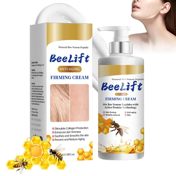 EHAUTO BeeLift Anti-Aging Firming Cream, 2025 New Professional Bee Venom Skin Firming Wrinkle Reducing Cream, 24-Hour Moisturizing Body Paste, Restore Elasticity for All Skin Types (1pcs) EHAUTO BeeLift Anti-Aging Firming Cream, 2025 New Professional Bee Venom Skin Firming Wrinkle Reducing Cream, 24-Hour Moisturizing Body Paste, Restore Elasticity for All Skin Types (1pcs)