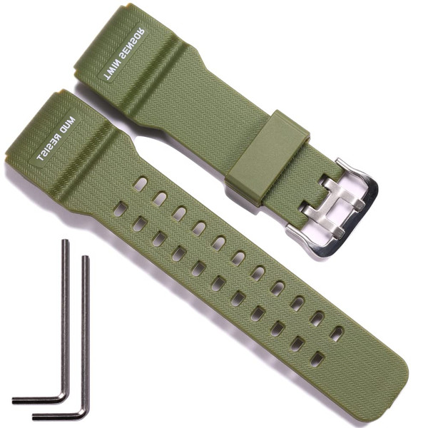 RCNZWQB Resin strap suitable for Casio G-Shock Mudmaster GG-1000 GWG100 GSG100 little mud King Sports Watch band watch wristband