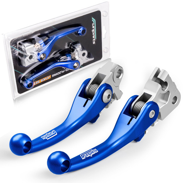 Funparts Dirt Bike Brake Clutch Lever Set,Pivot Adjustable Titanium Alloy for YZ125 YZ250 15-23 YZ250F 09-23 YZ426F YZ450F 09-23 YZ125X 17-23 YZ250X 16-23 YZ250FX 20-23 YZ450FX 19-23 Blue
