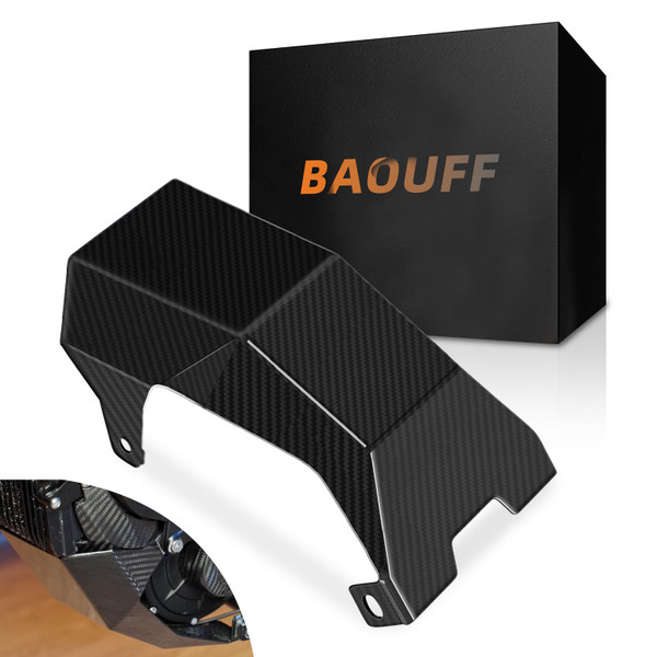 BAOUFF Real Carbon Fiber Engine Skid Plate for Surron Light Bee,Engine Chassis Cover Guard Protection for Dirt Bike Light Bee Sur Ron X/Sur Ron S