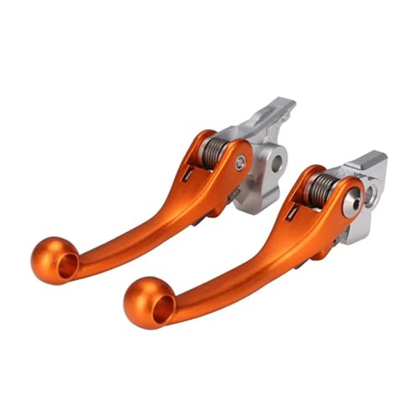 PAJFQC Funparts Brake Clutch Lever Compatible With Gas Gas MC EX 125 250 300 F 350F 450F 2021 2022 2023 Motorcycle Compatible Withging Aluminum Titanium Alloy(Orange)