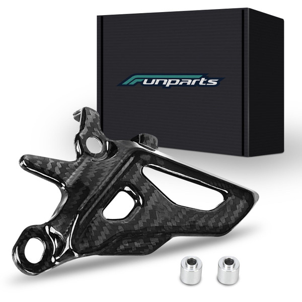 Funparts Dirt Bike Front Sprocket Cover Carbon Fiber Protector for CRF250R CRF250X 2004-2017 CRF450R 2008-2016 CR250R 2002-2007
