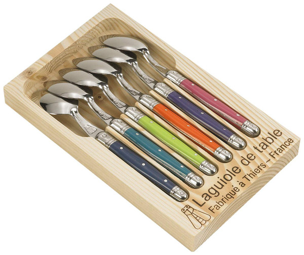 Jean Dubost Laguiole London Mix 97/13154 Set of 6 Coffee Spoons Jean Dubost Laguiole London Mix 97/13154 Set of 6 Coffee Spoons