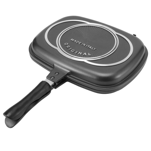 RBSD Double-sided Frying Pan, 32cm/12.6in BBQ Grill Pan, Double Side Pressure Cooking Grill Pan, Portable Grill Pot for Home Cooking, Anti‑Burn Handle, Grill Cookware Kitchen Supplies RBSD Double-sided Frying Pan, 32cm/12.6in BBQ Grill Pan, Double Side Pressure Cooking Grill Pan, Portable Grill Pot for Home Cooking, Anti‑Burn Handle, Grill Cookware Kitchen Supplies