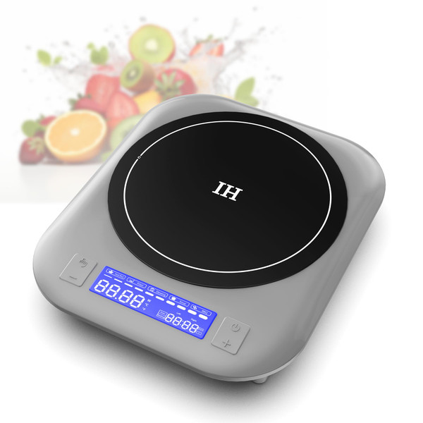 VBGK Induction Cooktop, 1800W Single Burner Induction Burner,Hot Plate with 5 Cooking Modes,Stove Top with 9 Temperature Levels, 4H Timer