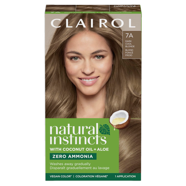 Clairol Natural Instincts Demi-Permanent Hair Dye, 7A Dark Cool Blonde Hair Color, Pack of 1 Clairol Natural Instincts Demi-Permanent Hair Dye, 7A Dark Cool Blonde Hair Color, Pack of 1