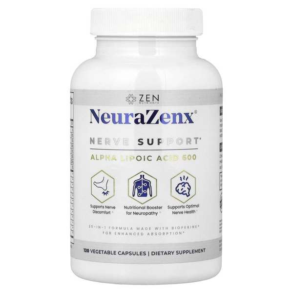 Zen Nutrients Neurazenx®, Nerve Support, 120 Vegetable Capsules