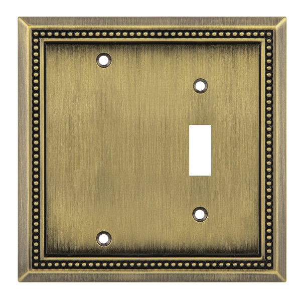 Henne Bery Sunken Pearls Heavy Duty Decorative Wall Plate Switch Plate Outlet Cover (Blank/Toggle, Antique Brass) Henne Bery Sunken Pearls Heavy Duty Decorative Wall Plate Switch Plate Outlet Cover (Blank/Toggle, Antique Brass)