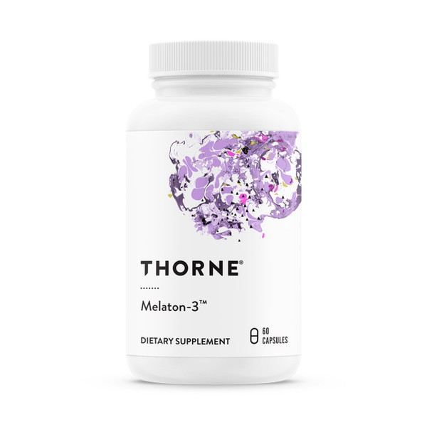 THORNE - Melaton-3 - 3mg Melatonin Supplement - Supports Normal Circadian Rhythms, Restful Sleep & Relaxation* - NSF Certified for Sport - 60 Capsules